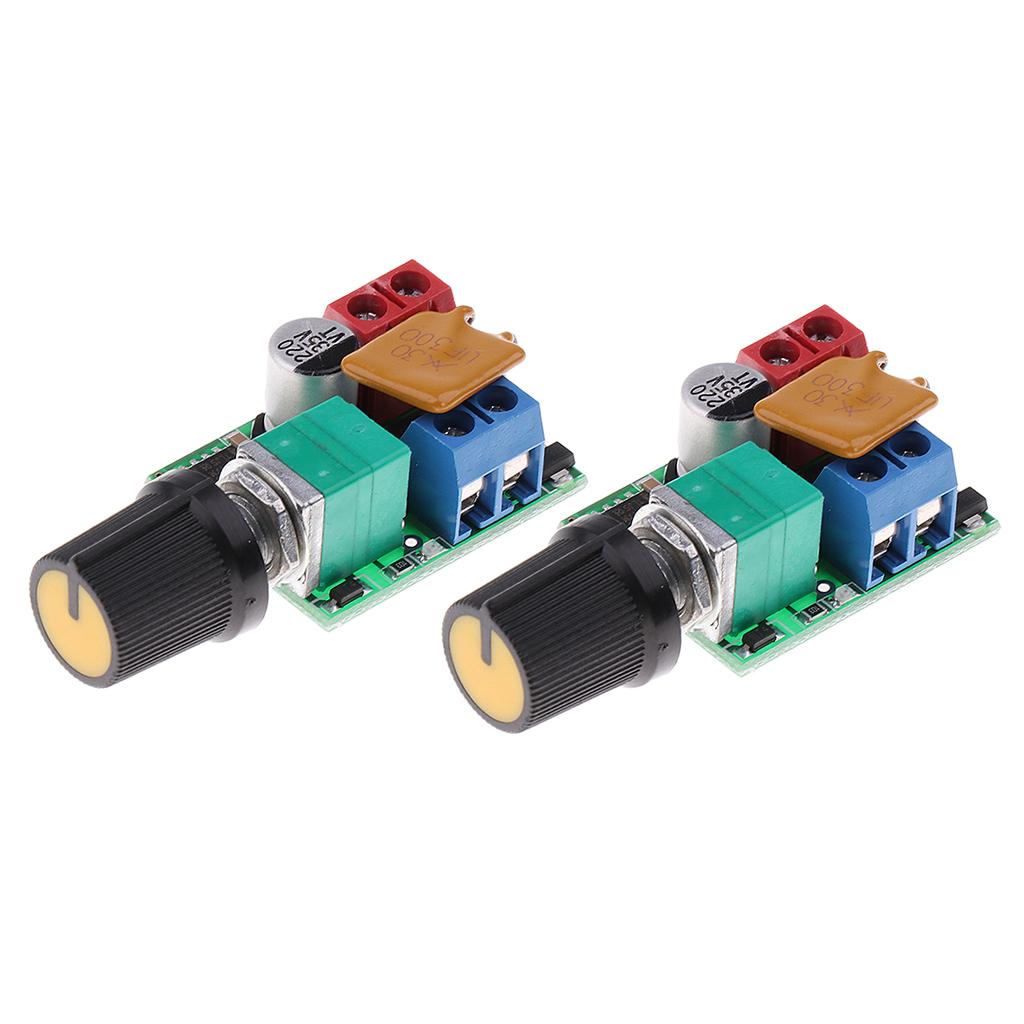 2 pieces Mini DC 3V-35V 5A Motor PWM Speed Controller Switch LED Dimmer