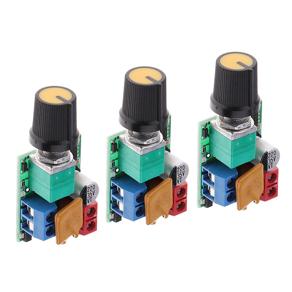 3 pieces Mini DC 3V-35V 5A Motor PWM Speed Controller Switch LED Dimmer