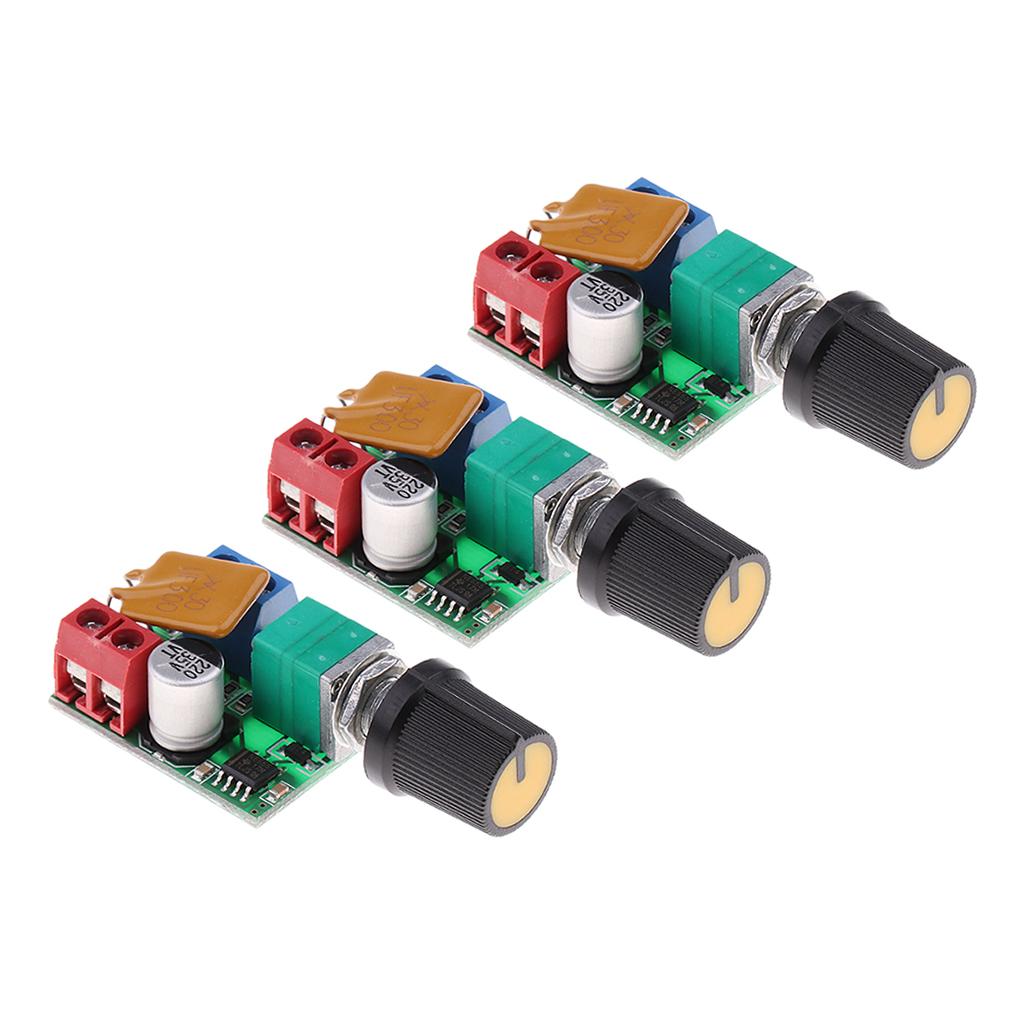 3 pieces Mini DC 3V-35V 5A Motor PWM Speed Controller Switch LED Dimmer