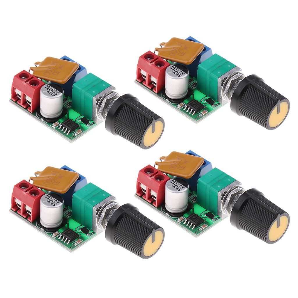 4 pieces Mini DC 3V-35V 5A Motor PWM Speed Controller Switch LED Dimmer