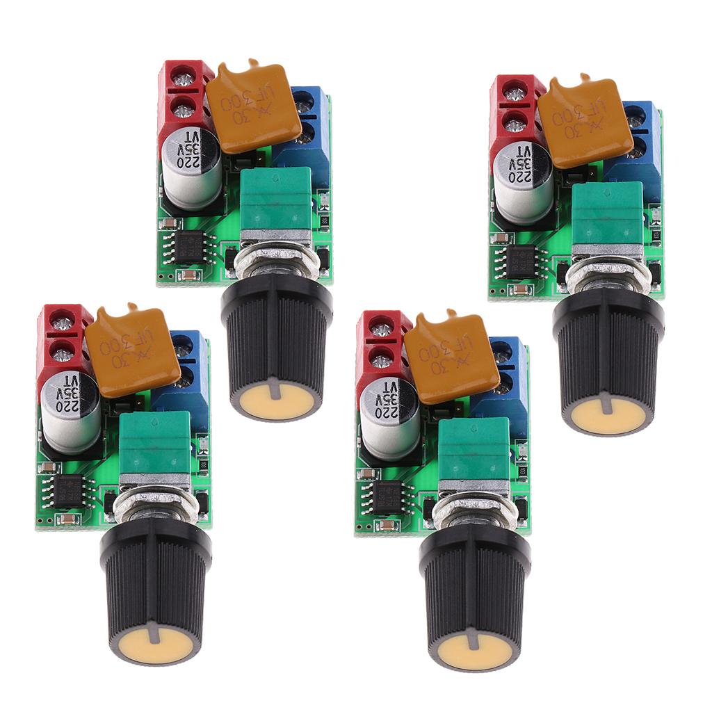 4 pieces Mini DC 3V-35V 5A Motor PWM Speed Controller Switch LED Dimmer
