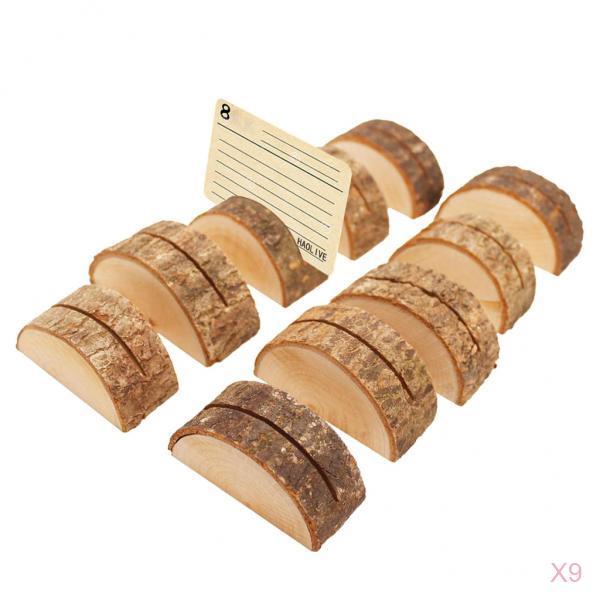 90pcs Rustic Wood Place Card Holder Party Wedding Table Name Card Holder