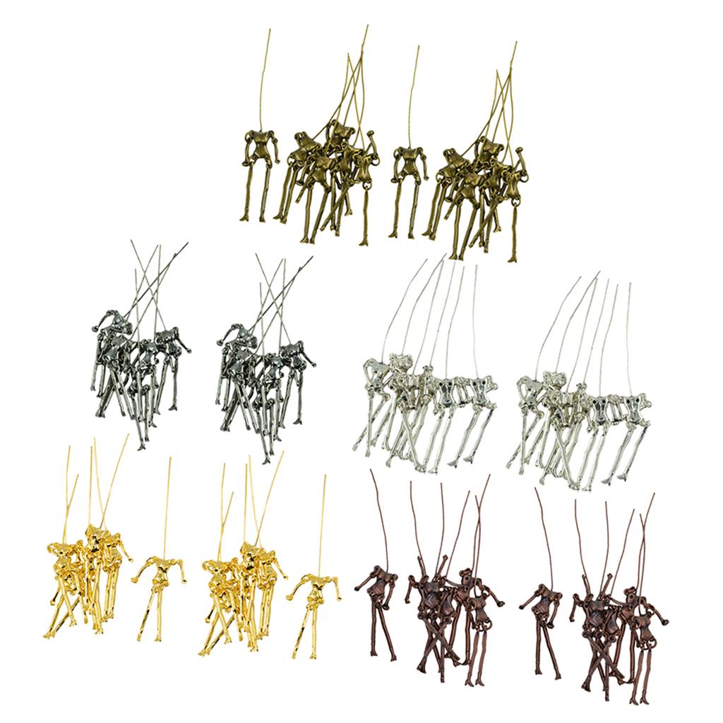 60 Sets Human Skeleton Body DIY Dolls Pendants Jewelry Making Charms Crafts