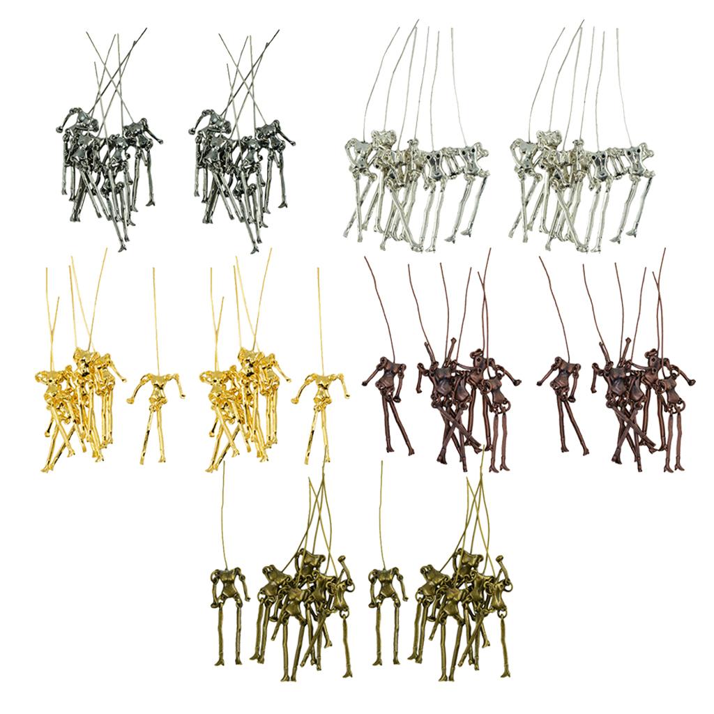 60 Sets Human Skeleton Body DIY Dolls Pendants Jewelry Making Charms Crafts