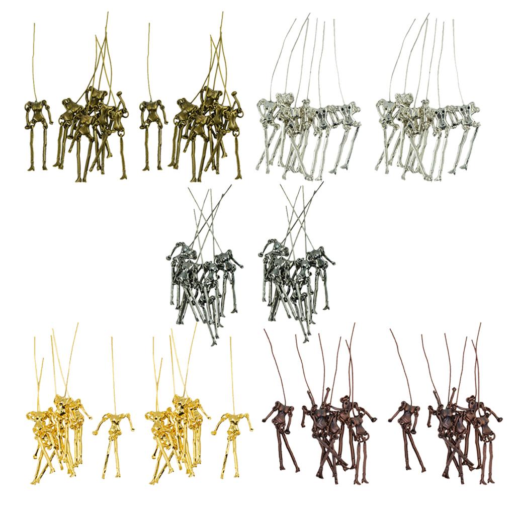 60 Sets Human Skeleton Body DIY Dolls Pendants Jewelry Making Charms Crafts