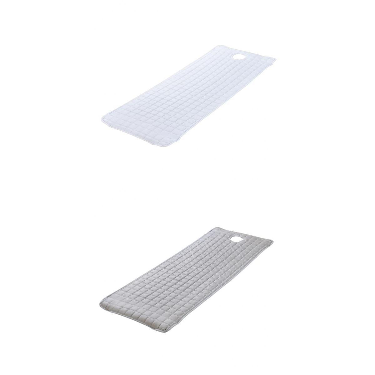 2pc Beauty Salon Massage Bed Mattress with Face Hole Grey+White