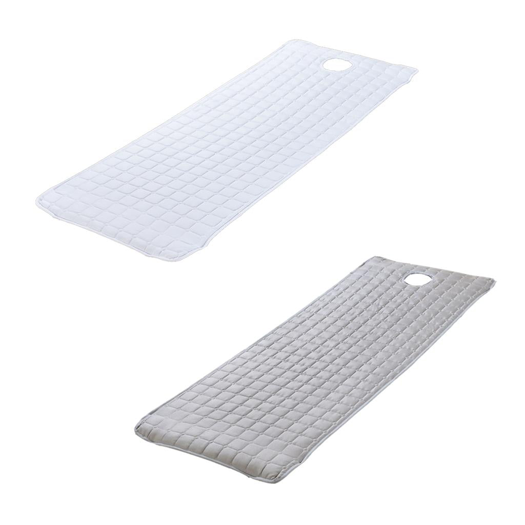 2pc Beauty Salon Massage Bed Mattress with Face Hole Grey+White