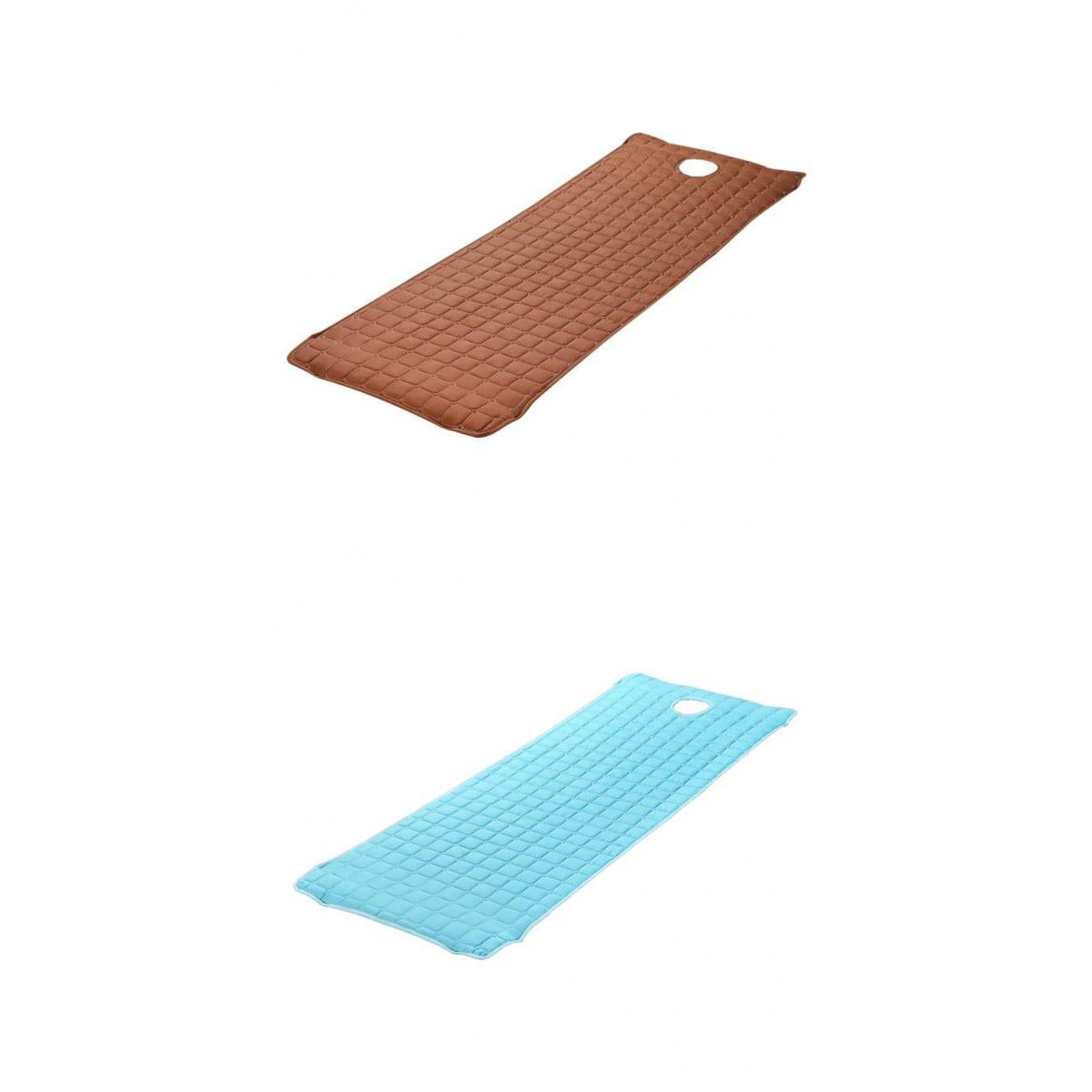 2pc Beauty Salon Massage Bed Mattress with Face Hole Coffee+Blue