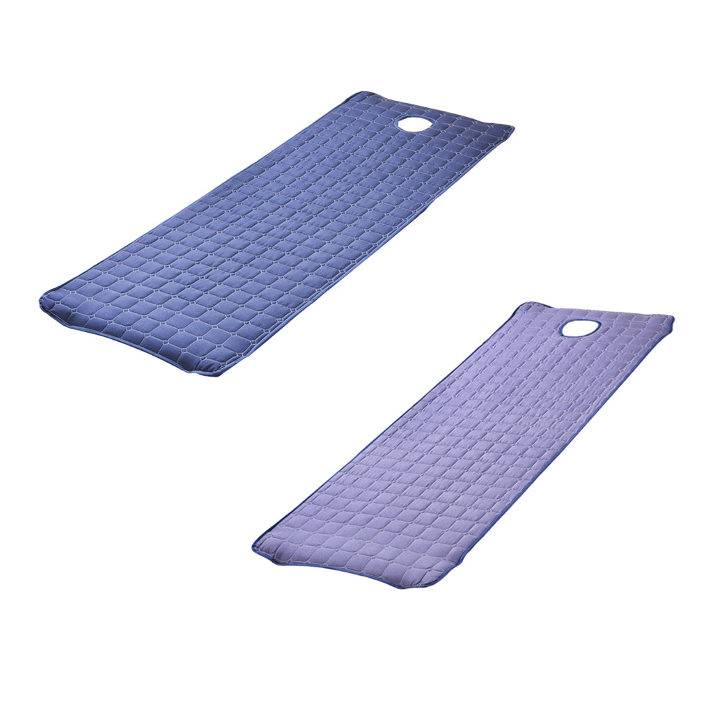 2pc Beauty Salon Massage Bed Mattress with Face Hole Smokey Purple+Dark Blue