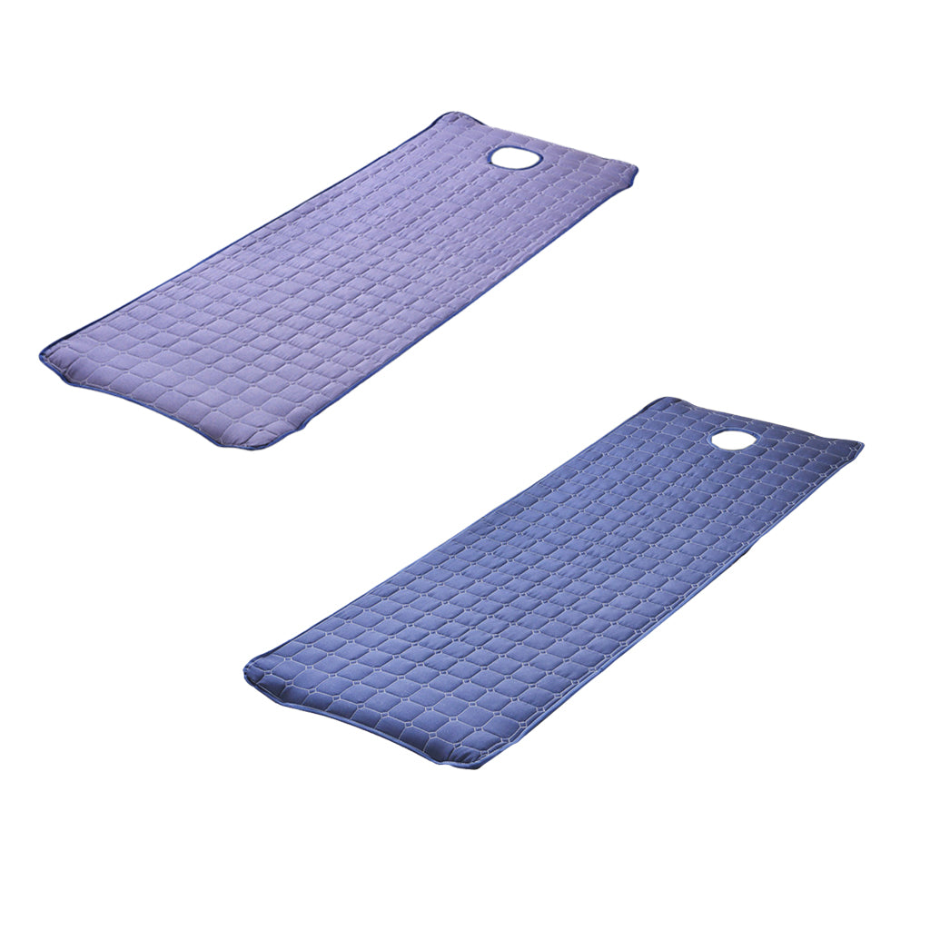 2pc Beauty Salon Massage Bed Mattress with Face Hole Smokey Purple+Dark Blue