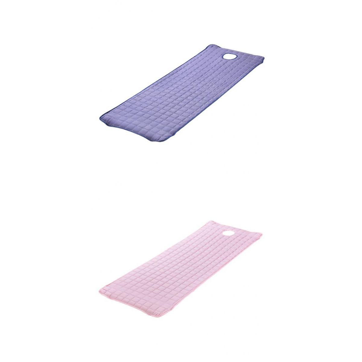 2pc Beauty Salon Massage Bed Mattress with Face Hole Pink+Smokey Purple