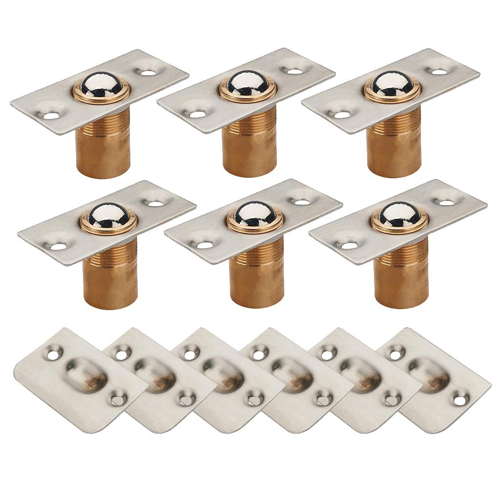 6x Adjustable Roller Ball Door Spring Catch Lock Latch Stainless Steel