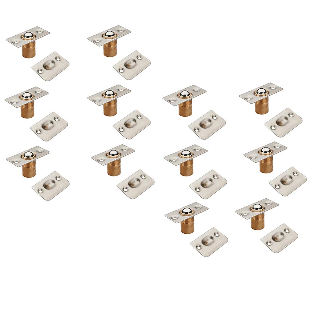 12x Adjustable Roller Ball Door Spring Catch Lock Latch Stainless Steel