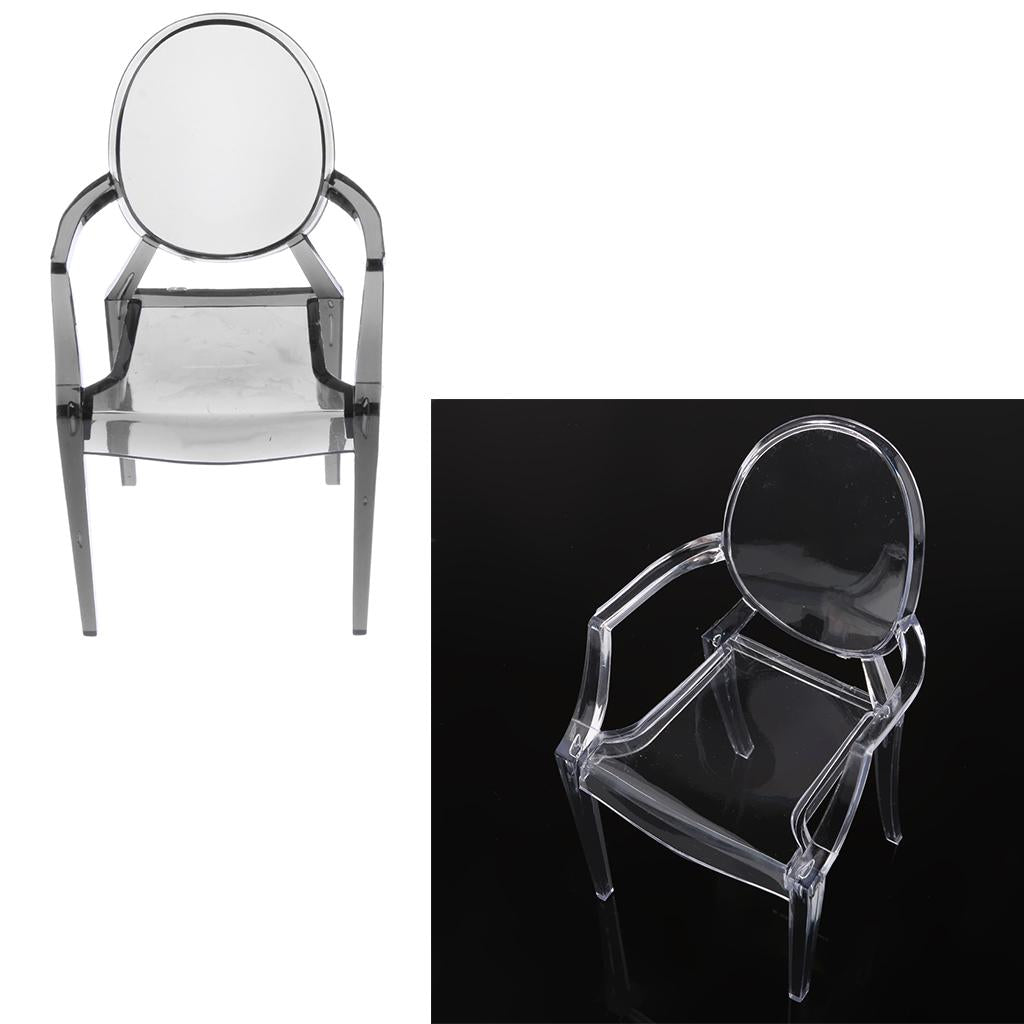 2Pcs 1/6 Plastic Dining Chair Furniture for 12 inch Doll Armchair