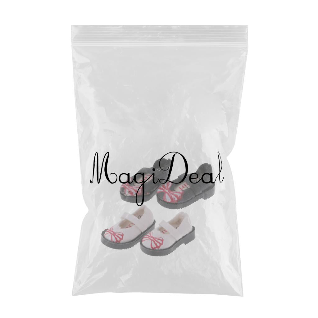 2 Pairs of PU Leather Flat Shoes for 1/6 12'' Blythe Doll Clothing Accs