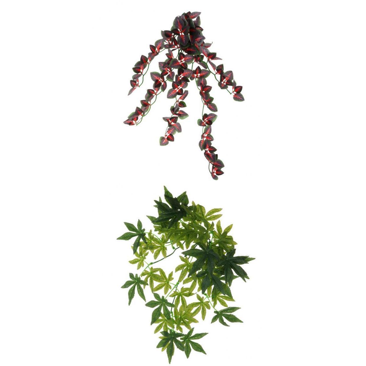 2xReptile Vivarium Decoration Aquarium Ornament Artificial Ivy Vines Climber