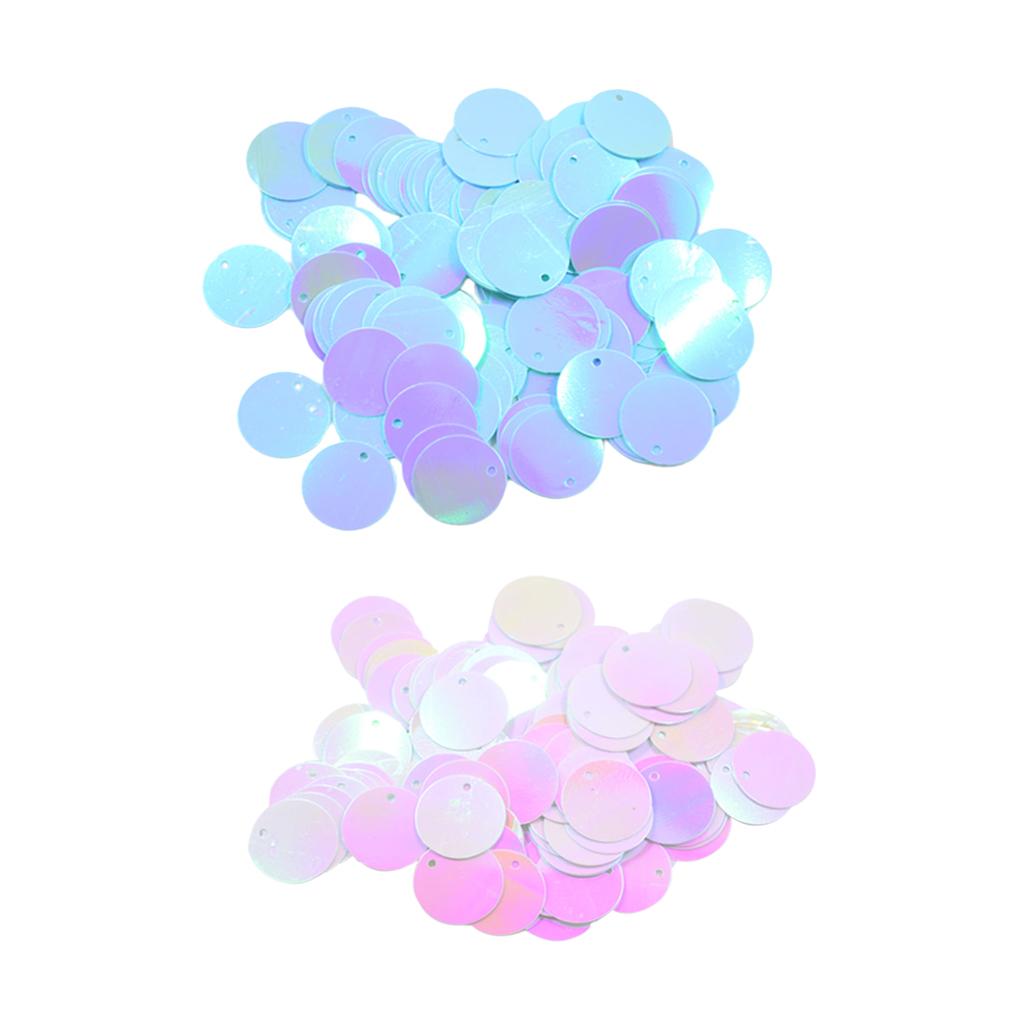 260pcs DIY Shiny Round Loose Sequins Paillettes Sewing Craft 16mm