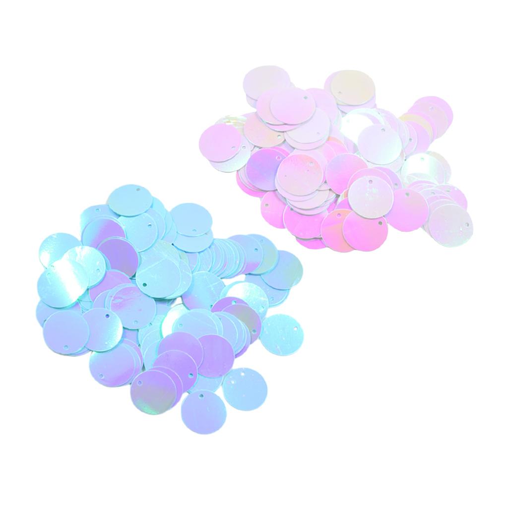 260pcs DIY Shiny Round Loose Sequins Paillettes Sewing Craft 16mm