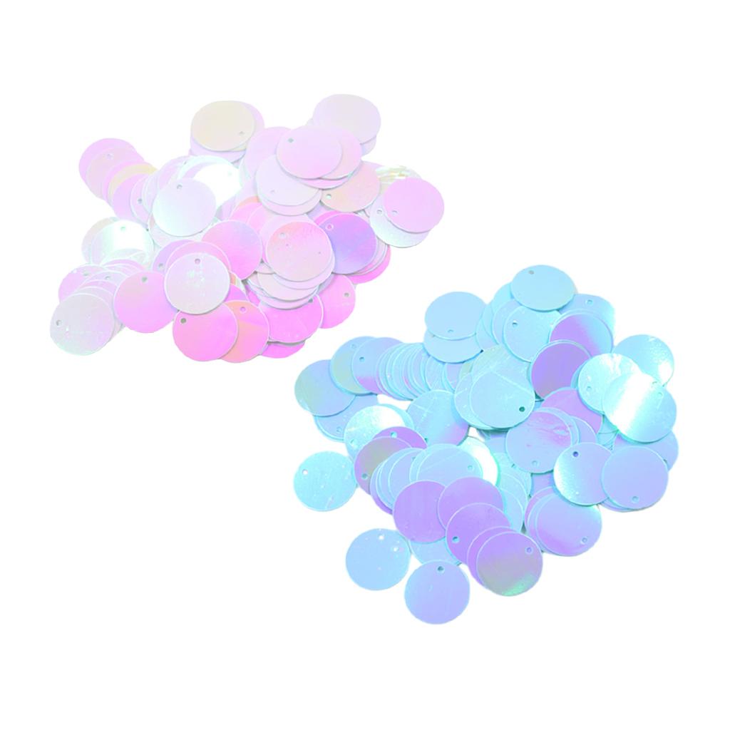 260pcs DIY Shiny Round Loose Sequins Paillettes Sewing Craft 16mm