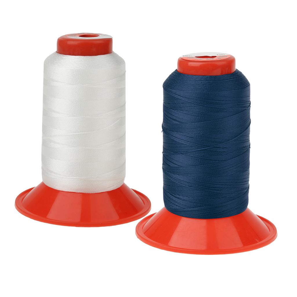 2 Roll 500 Meters Strong Bonded Nylon Threads for Tent Backpack Sewing Cord