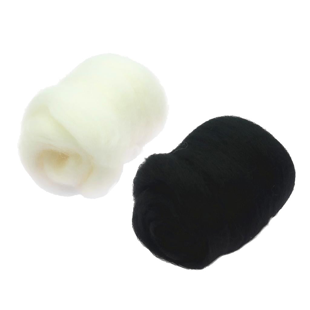 2pcs 10g Wool Roving Fiber Hand Crafts for Doll Handmade Craft