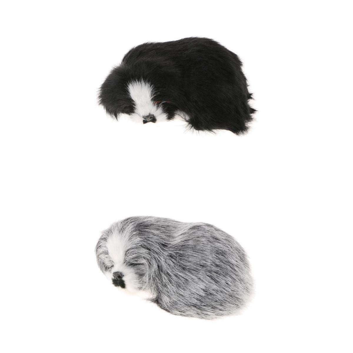 2x Simulation Sleeping Napping Lifelike Plush Dog Puppy Collectable Toy Gift