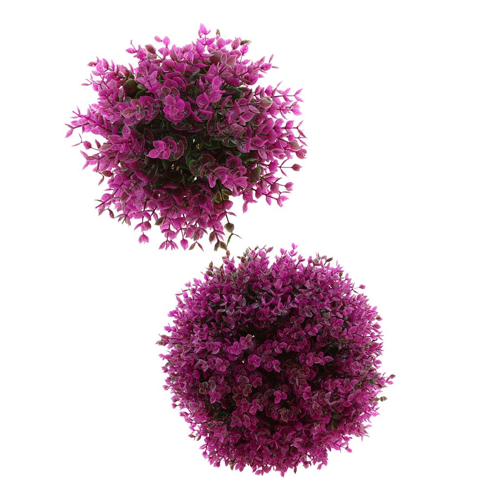 2 x Artificial Topiary Ball Decorative Garden Pant Ball Home Decor 19 & 29cm