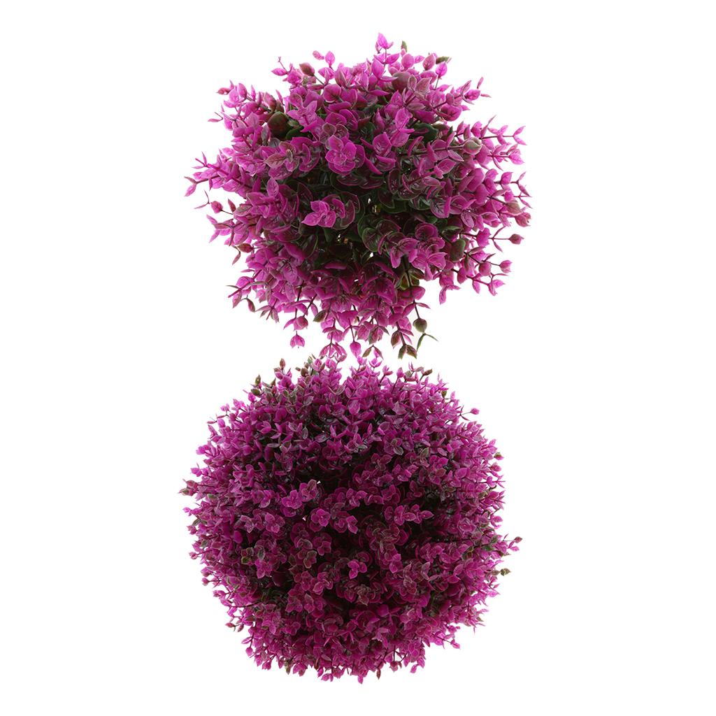 2 x Artificial Topiary Ball Decorative Garden Pant Ball Home Decor 19 & 29cm