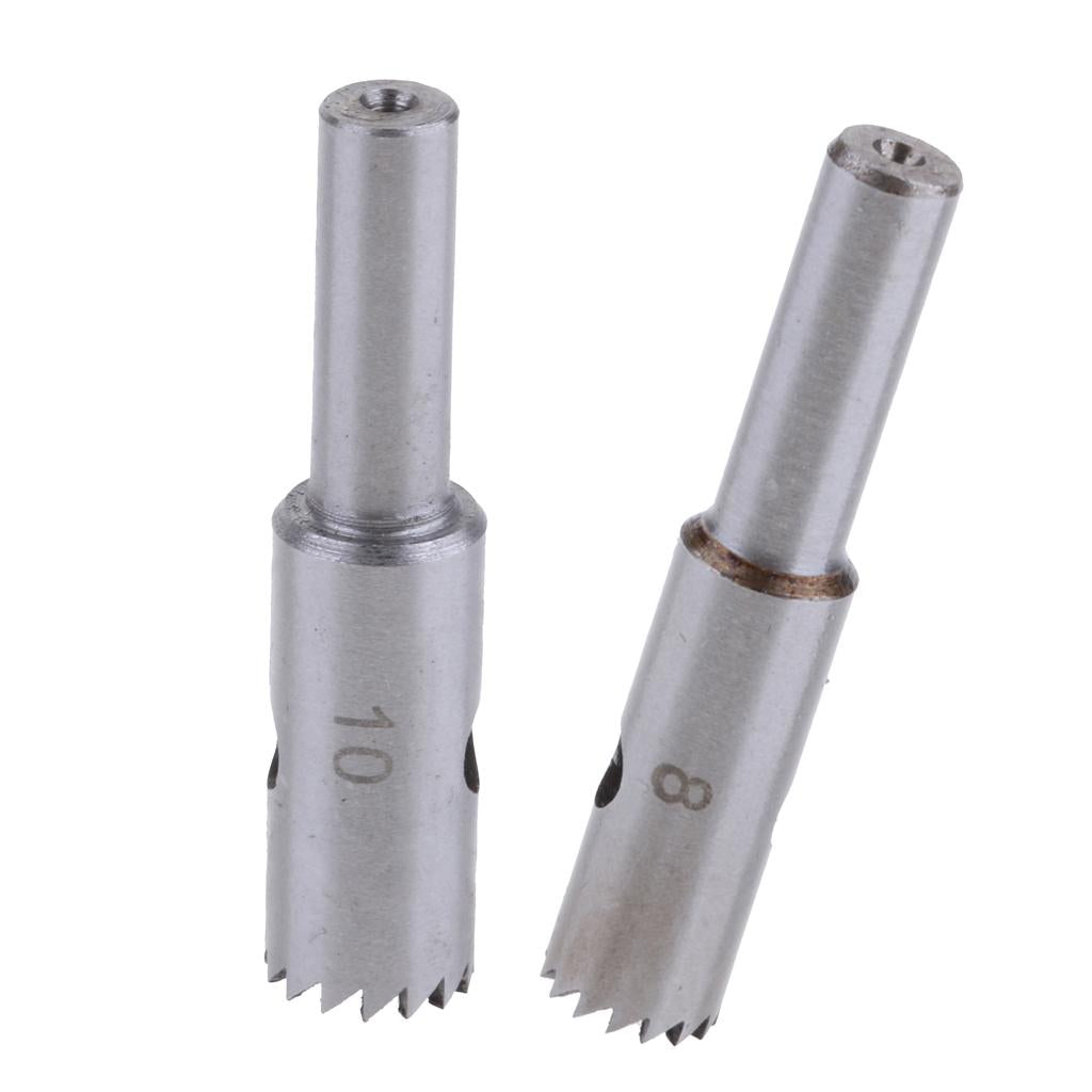 2pcs Carbide Drill Bit Buddha Beads Solid Ball Wood Cutter 10 & 8mm