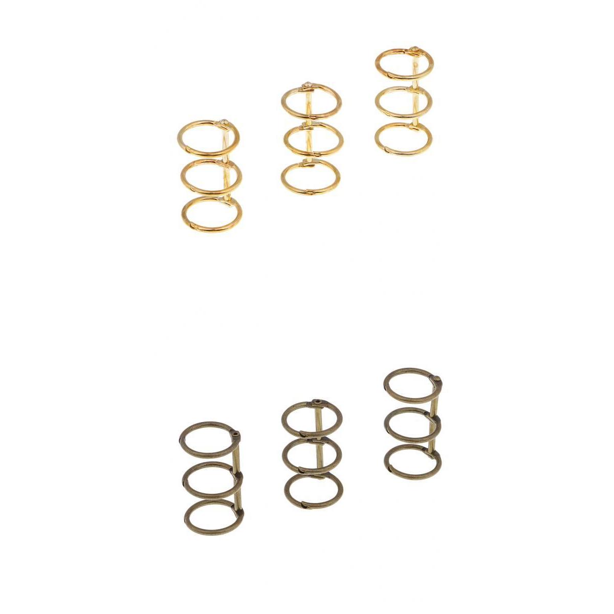 6 Pcs A5 A6 Album Binder Spiral Ring Refillable Loose Leaf Rings Stationery
