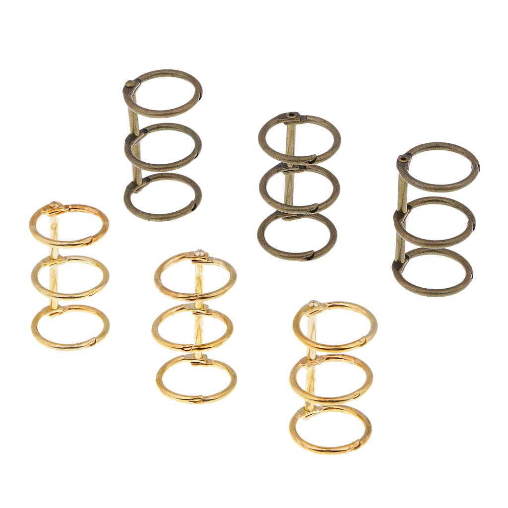 6 Pcs A5 A6 Album Binder Spiral Ring Refillable Loose Leaf Rings Stationery