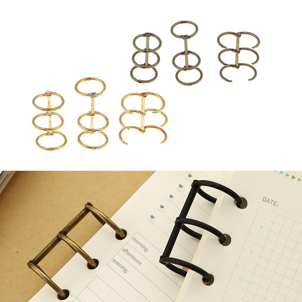6 Pcs A5 A6 Album Binder Spiral Ring Refillable Loose Leaf Rings Stationery