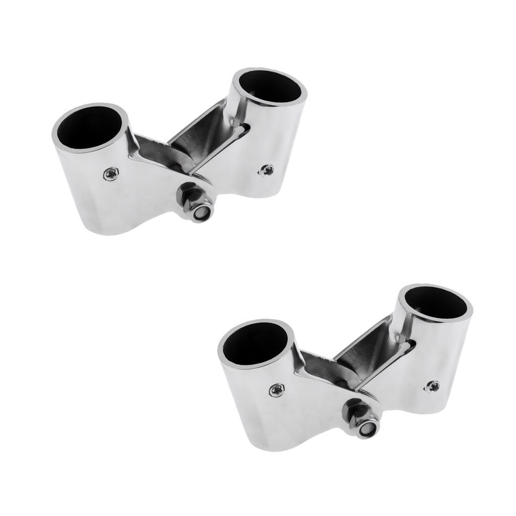 Boat Rail Fittings Folding Swivel Tube Pipe Connector 22mm 26mm