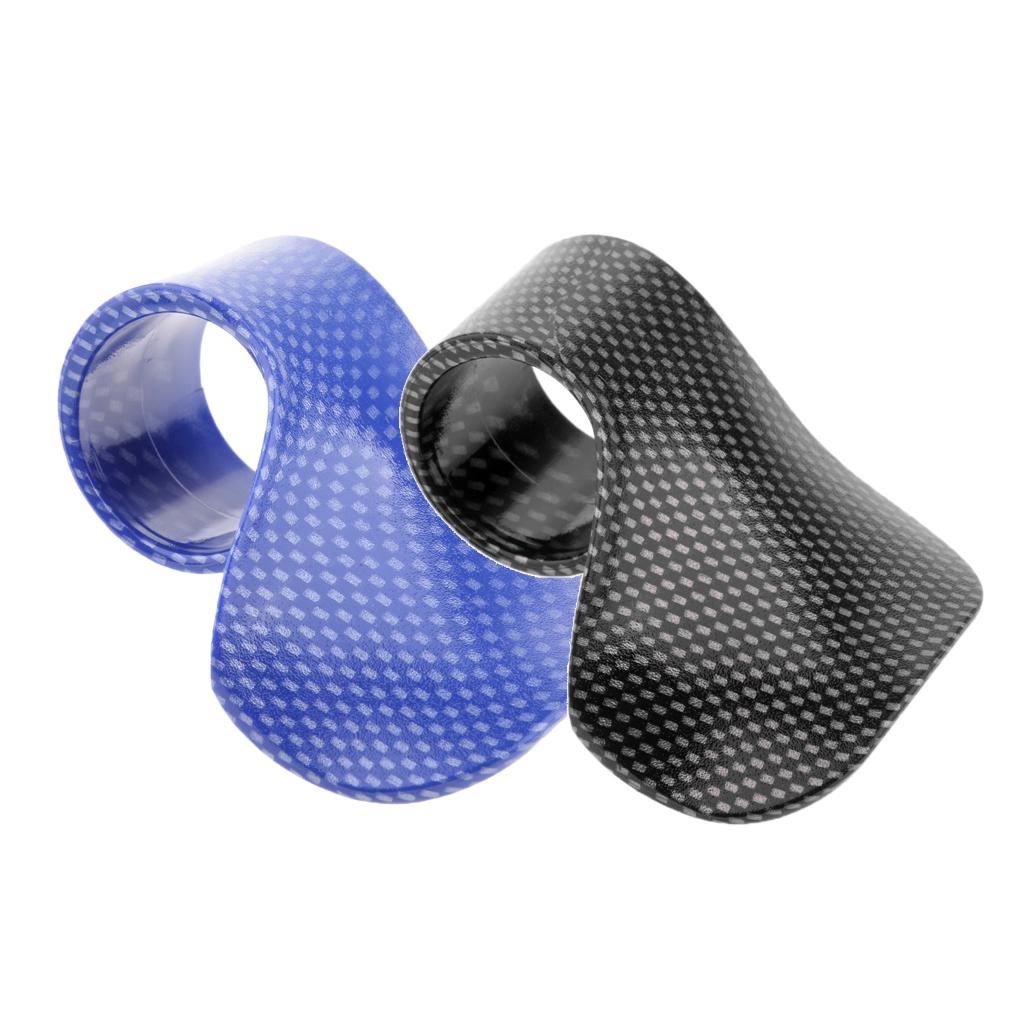 Carbon Throttle Assist Clip Clamp Wrist Rest Cruise Control Grips Black Blue