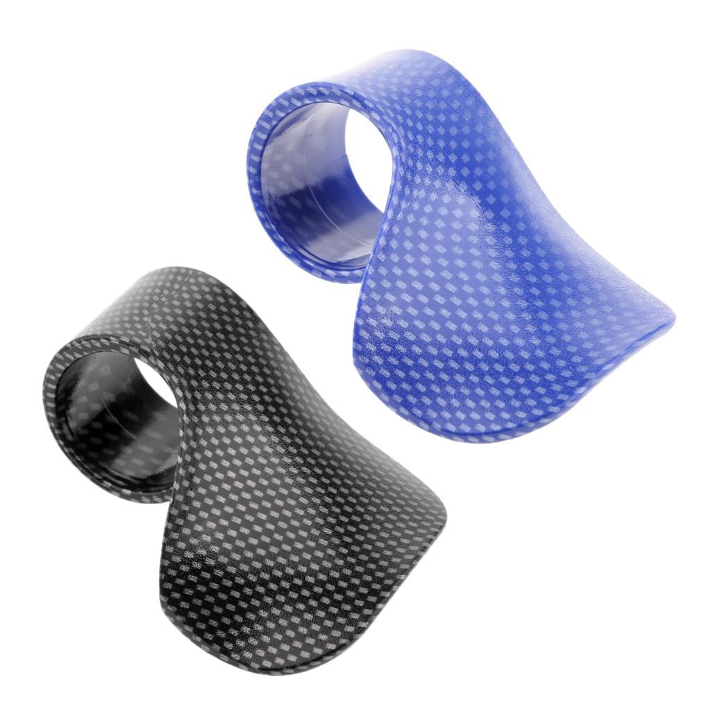Carbon Throttle Assist Clip Clamp Wrist Rest Cruise Control Grips Black Blue