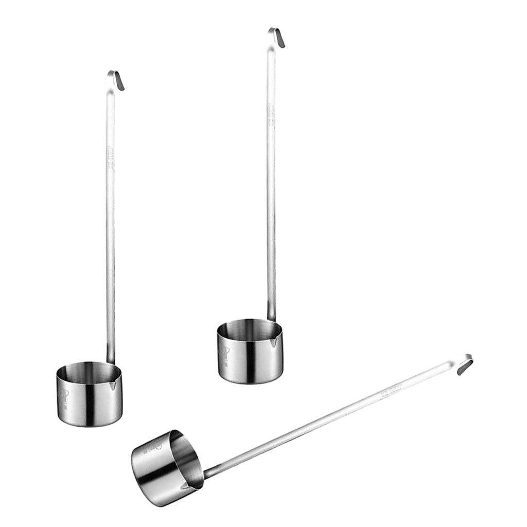 3pcs Wine Dipper Beer Pouring Measure Spoon Hanging Sauce Ladle 50ml