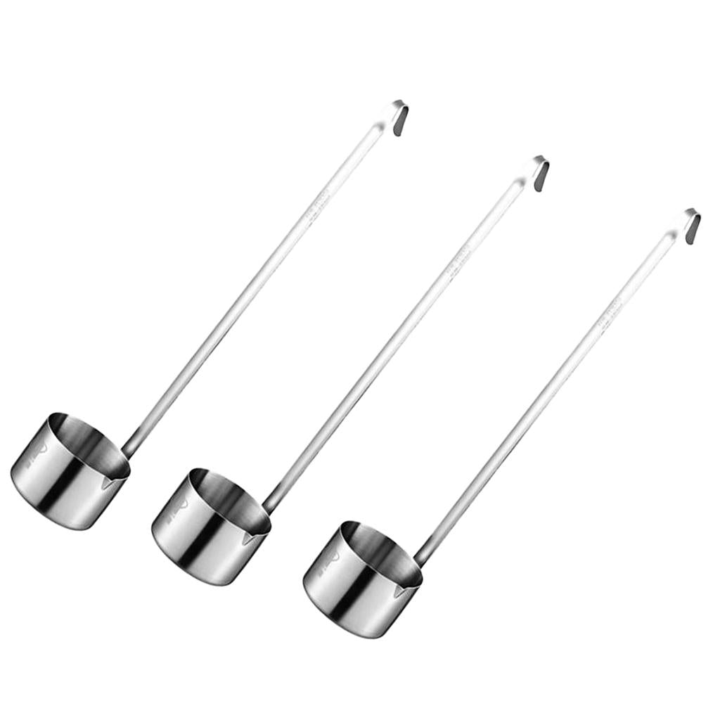 3pcs Wine Dipper Beer Pouring Measure Spoon Hanging Sauce Ladle 50ml