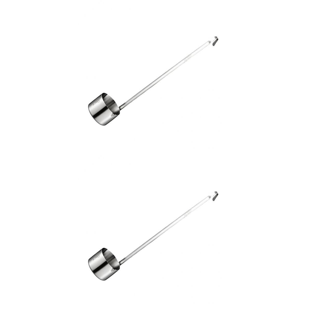 2pcs Wine Dipper Beer Pouring Measure Spoon Hanging Sauce Ladle 50ml+125ml
