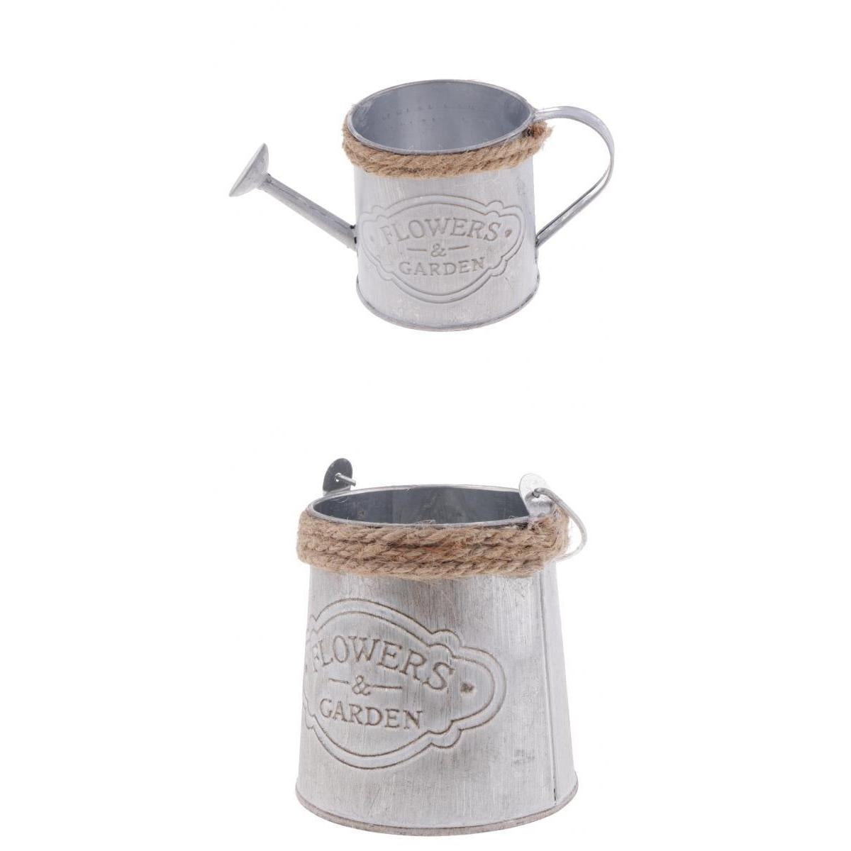 2pack Creative Metal Home Decor Bucket for Gardening or Floral Arrangements