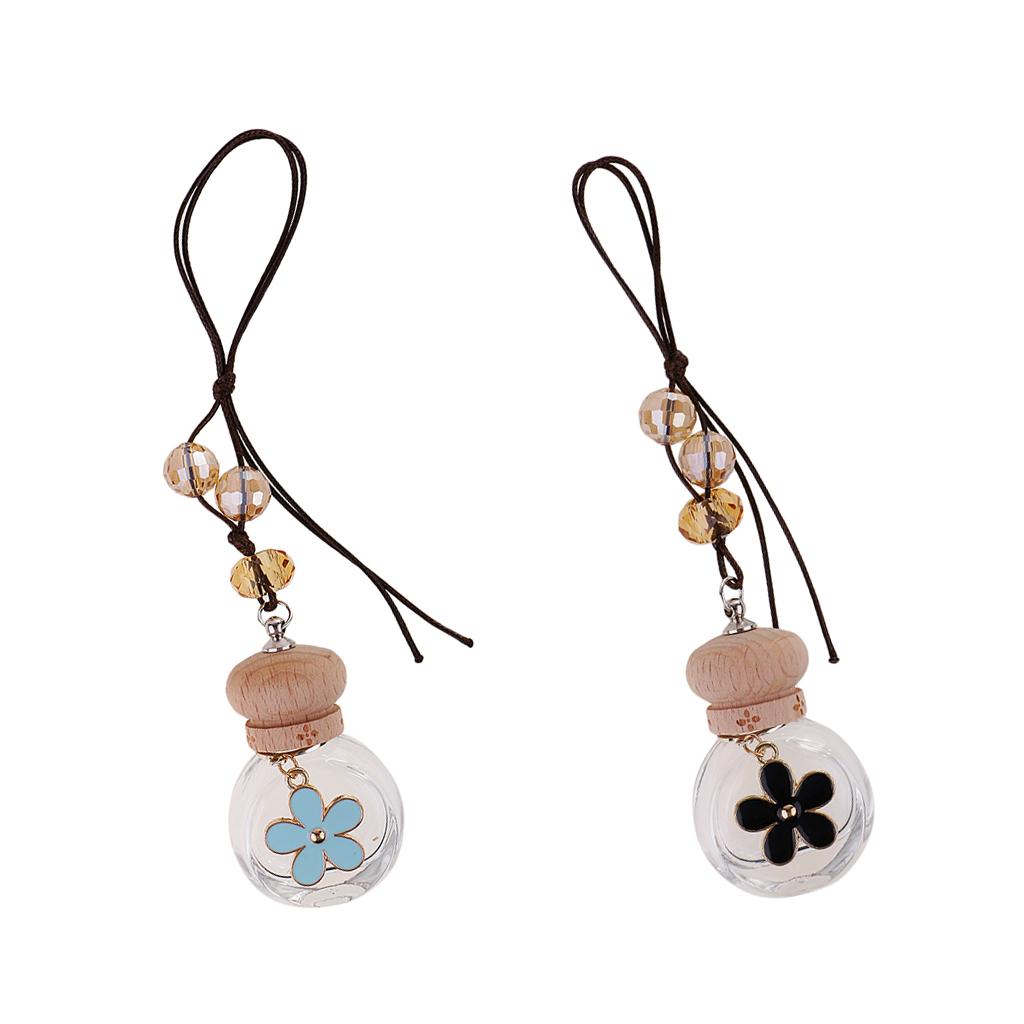 2pc Car Home Perfume Bottle Hanging Air Freshener Diffuser Fragrance Bottle
