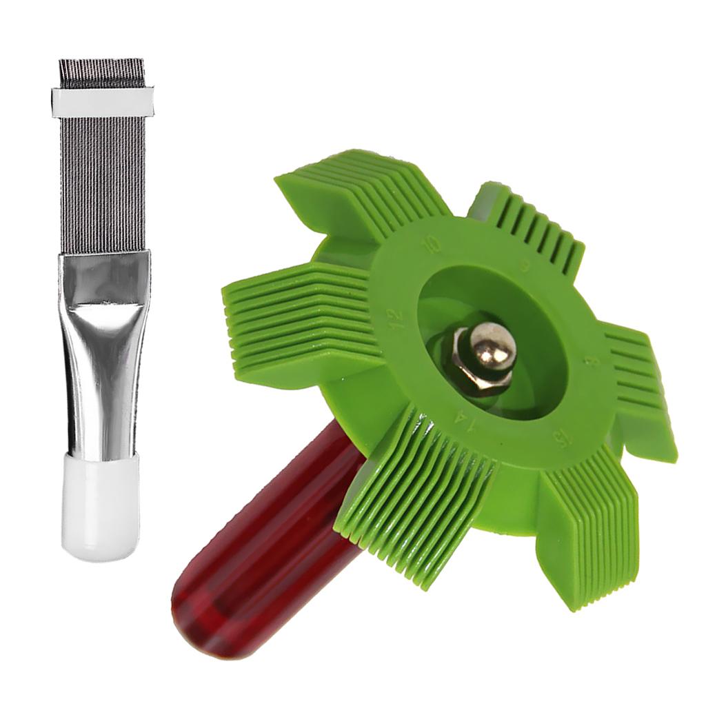 2pack Fin Comb For Air Conditioner Blade Cooling Straightening Cleaning Tool