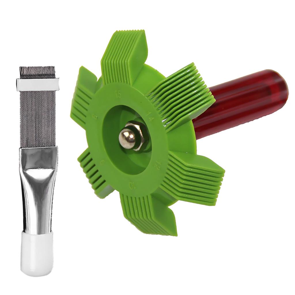 2pack Fin Comb For Air Conditioner Blade Cooling Straightening Cleaning Tool