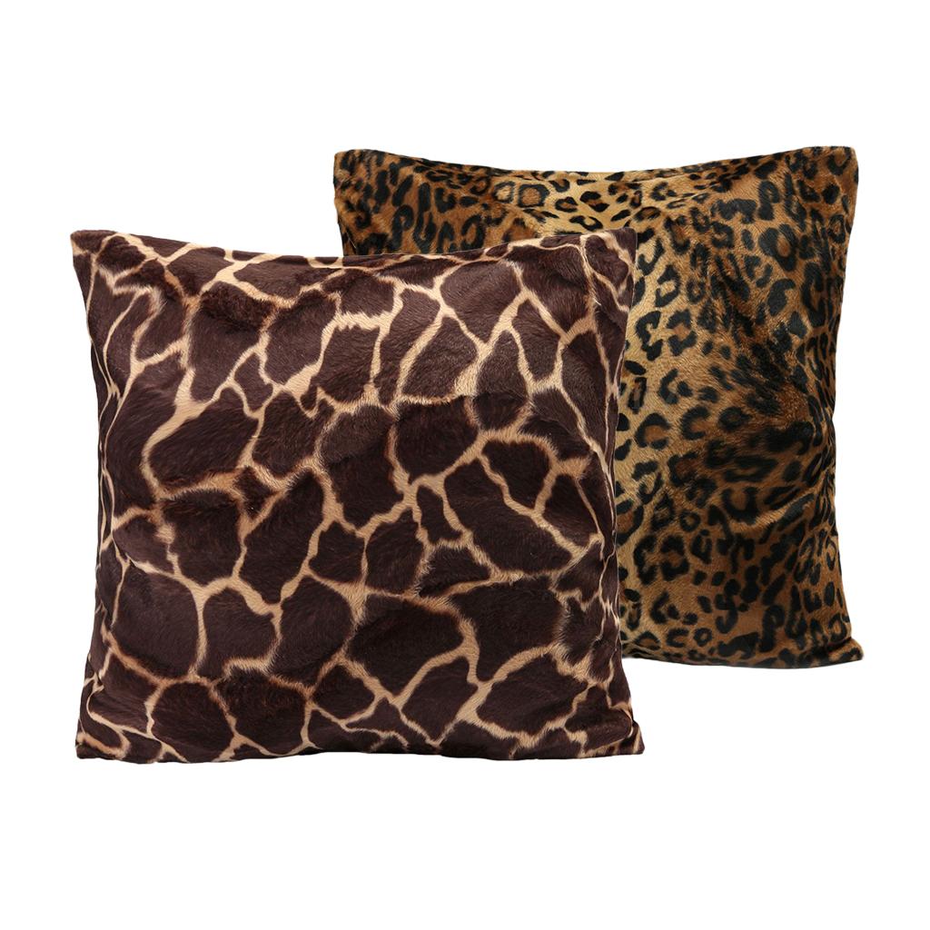 45x45cm Animal Print Pillow Case Leopard Zebra Sofa Car Cushion Cover Set