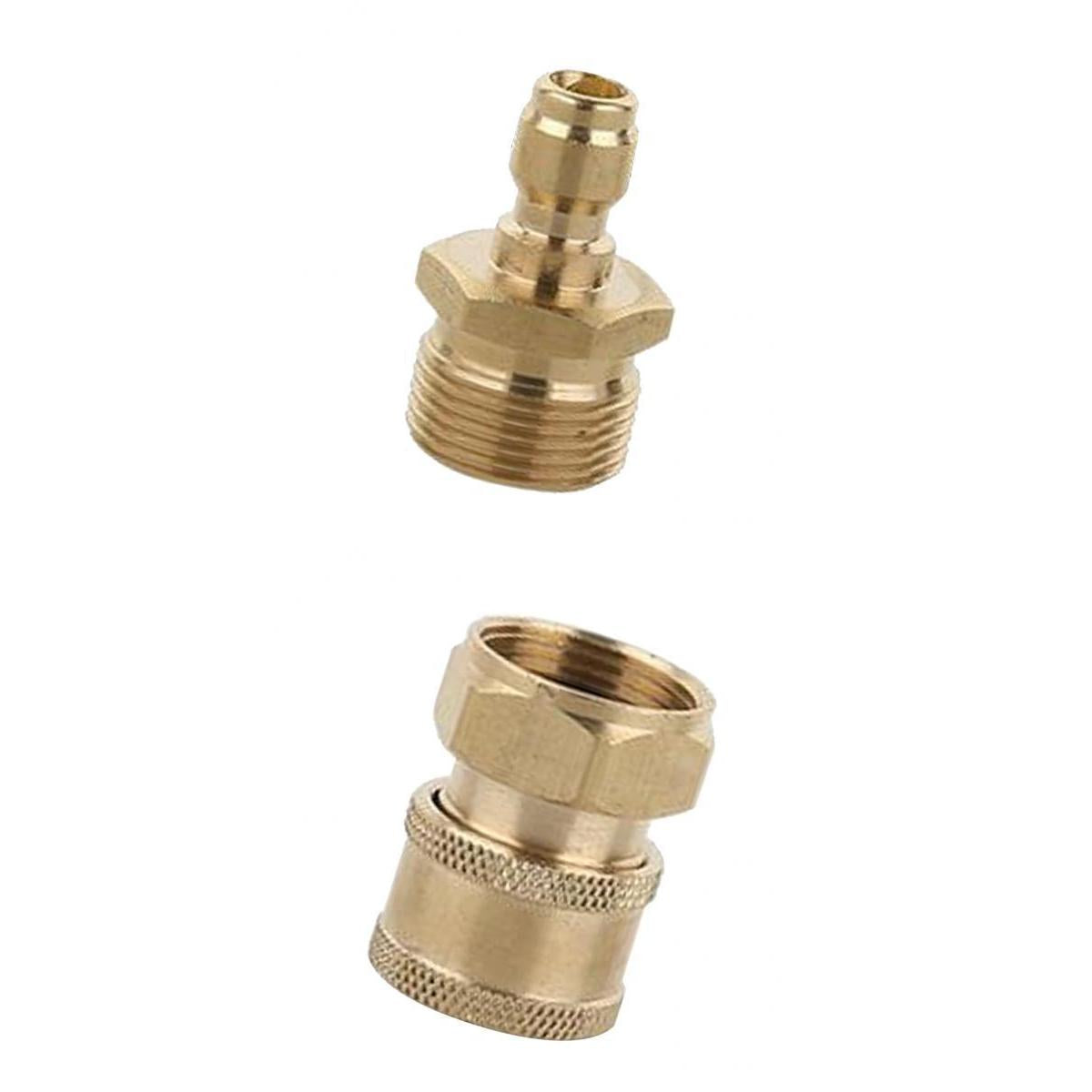 2pcs Pressure Washer Garden Hose Quick Connector Set Fitting Male & Female