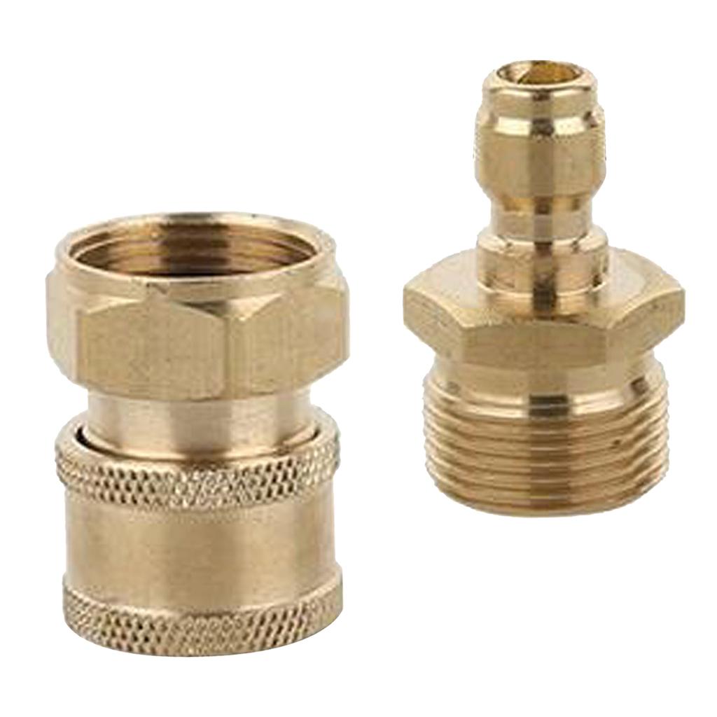 2pcs Pressure Washer Garden Hose Quick Connector Set Fitting Male & Female