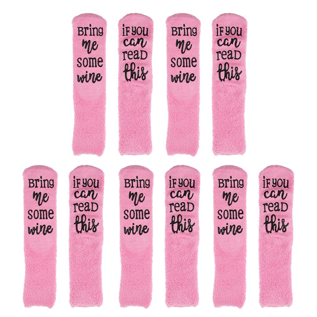 5x Novelty Fuzzy Wine Socks If You Can Read This Cupcake Socks Funny Gift