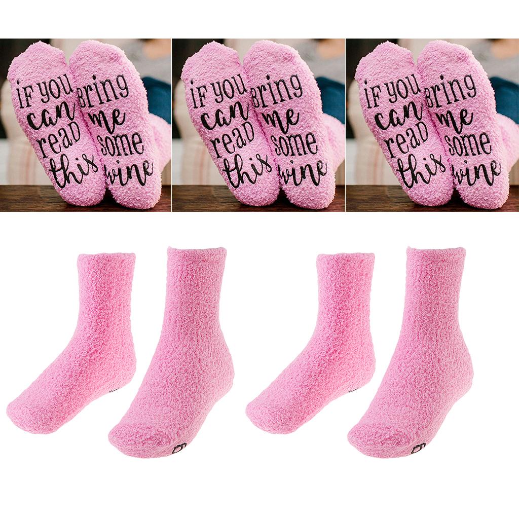 5x Novelty Fuzzy Wine Socks If You Can Read This Cupcake Socks Funny Gift