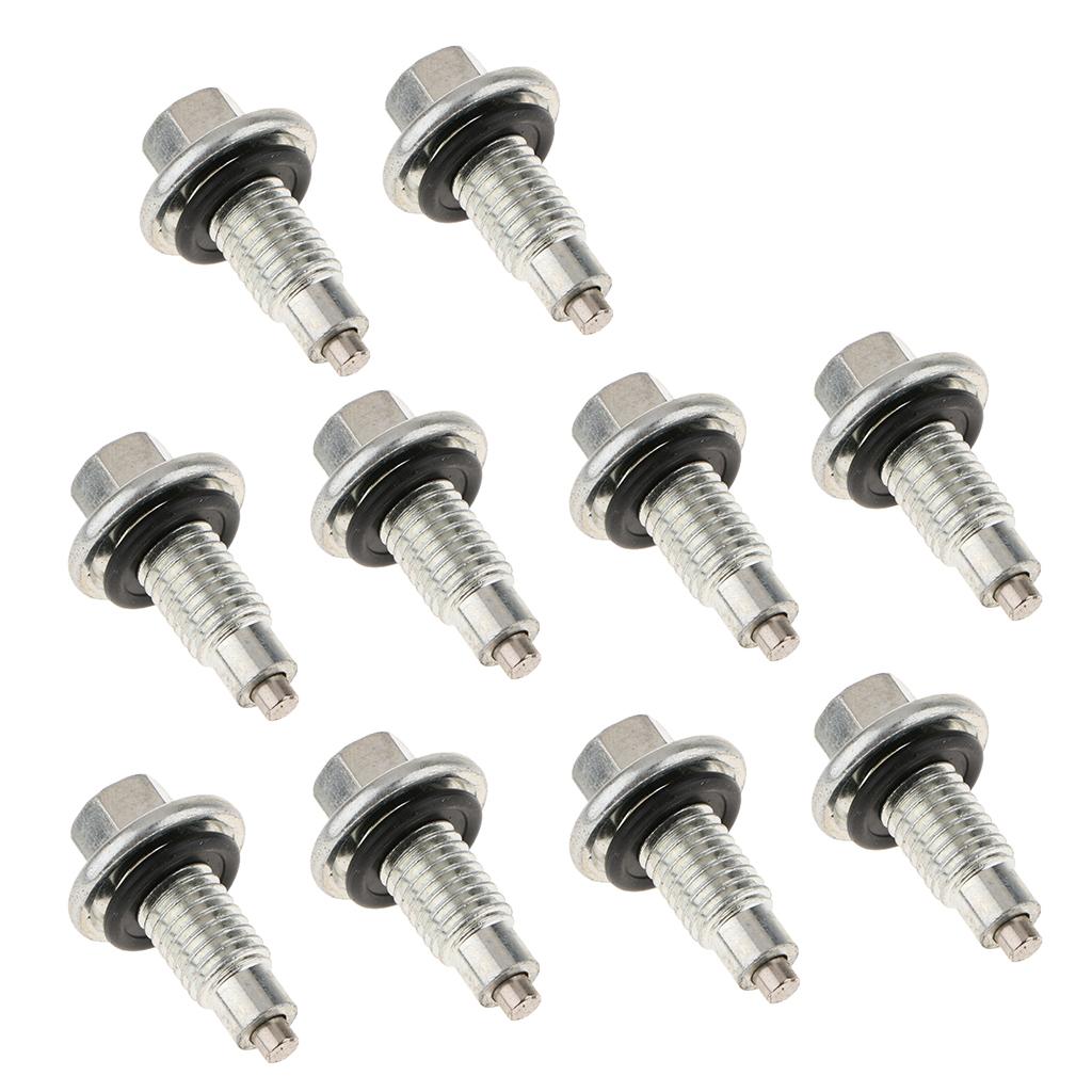 10X Magnetic Oil Pan Drain Plug Bolt & Gasket for Chevy Tahoe