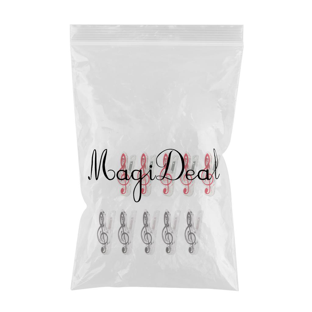 10 Pieces Music Note Clip Music Book Page Plastic Music Stataionary
