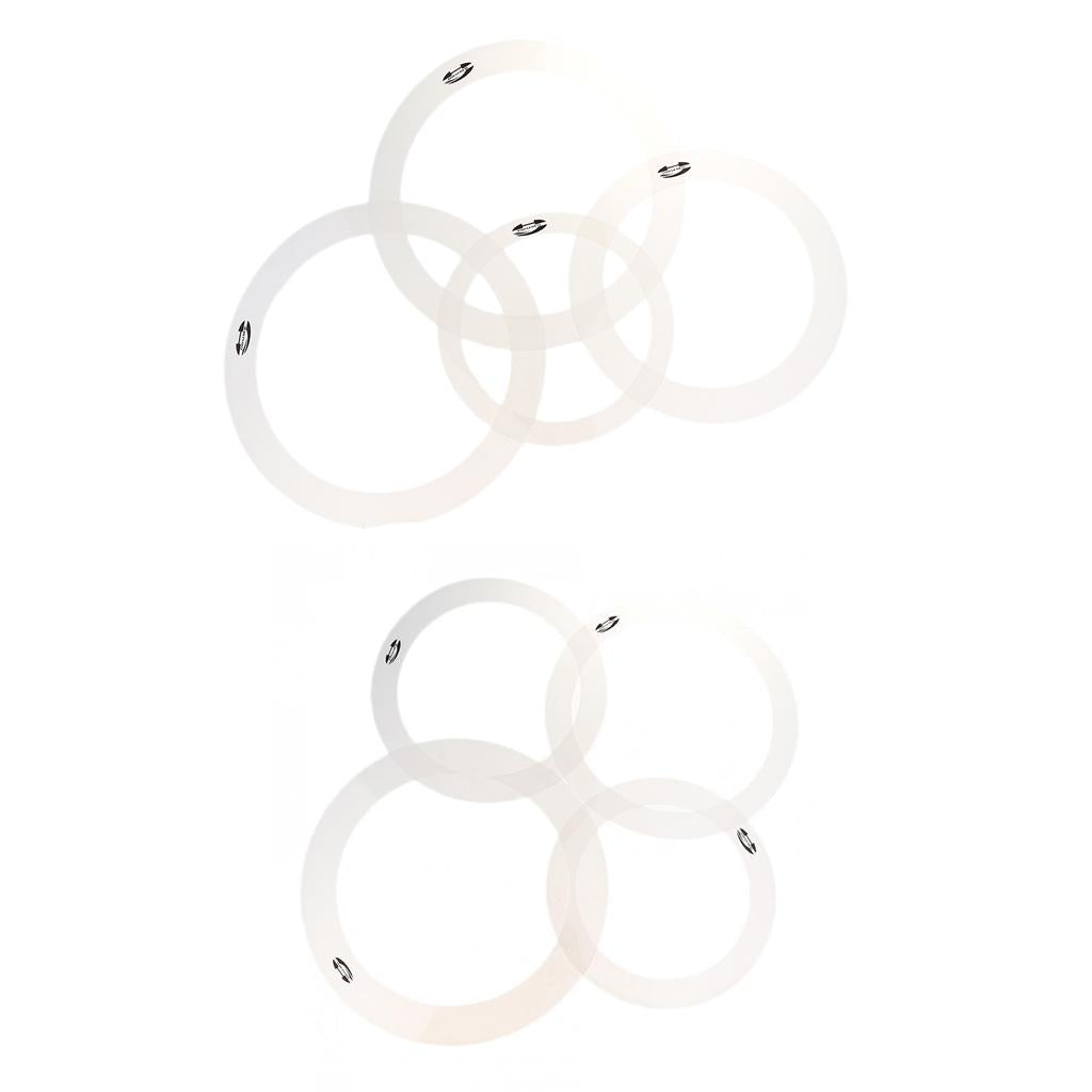 2 Packs Drum Muffler Dampening Tone Control Rings for Percussion Instrument